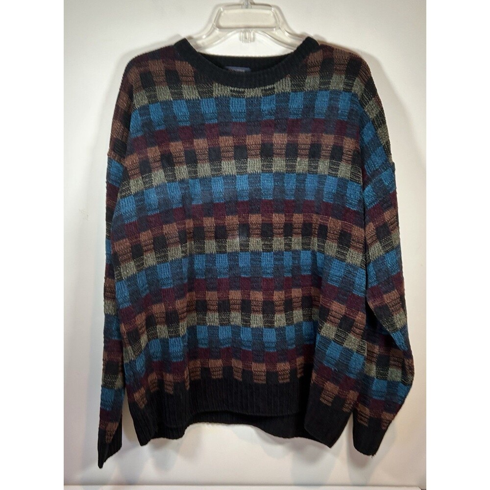 Vintage Dockers Men's Size L Basketweave Pattern Acrylic Blend Sweater